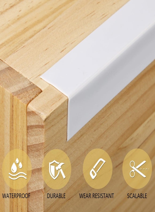 Wenceda 2 Rolls PVC Soft Cabinet Edge Protector for Kitchen Cabinets,Waterproof Self-Adhesive Cabinet Protector Tape for Edge Protector White - Image 3